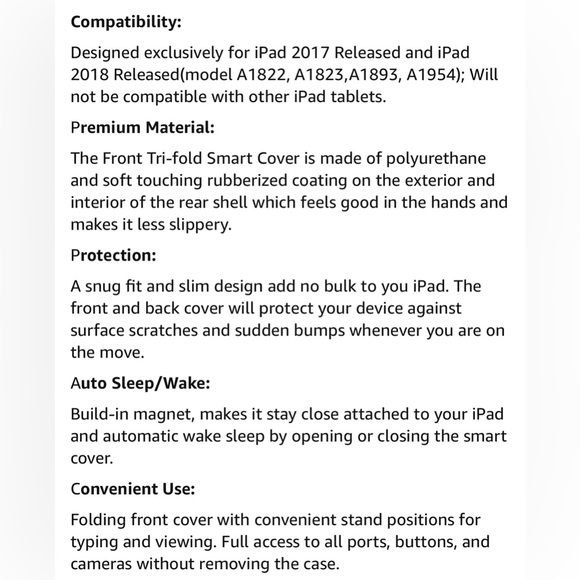 IPad Case NWT in Navy Blue iPad Slim 9.7 Inch 5th/ 6th Gen 2017/ 2018 - Picture 6 of 12